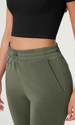 ODODOS Women's Modal Soft Split-Hem High Waist Pants with Pockets Adjustable Shockcord Casual Lounge Pants in Kuwait