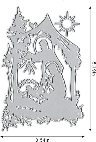 Christmas Easter Religion Nativity Metal Cutting Dies, Rebirth Pray Background Die Cuts for Card Making DIY Scrapbooking and Photo Album Card Craft Decoration in Saudi Arabia