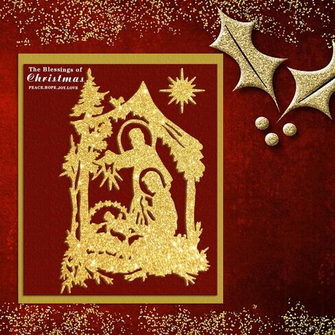 Christmas Easter Religion Nativity Metal Cutting Dies, Rebirth Pray Background Die Cuts for Card Making DIY Scrapbooking and Photo Album Card Craft Decoration in Saudi Arabia
