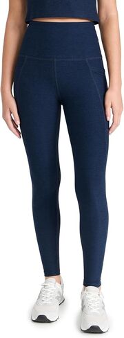 Beyond Yoga Spacedye High Waisted Pocket Midi Legging - Women’s Leggings - Body-Hugging - High-Waisted Darkest Night 1X US Women's 18-20 25 in Saudi Arabia