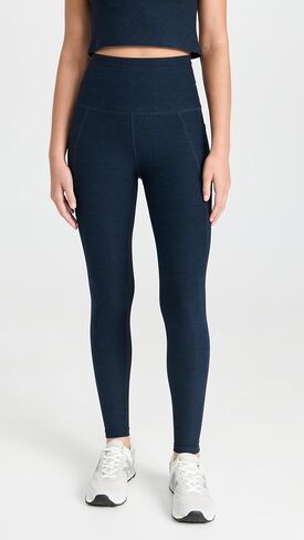 Beyond Yoga Spacedye High Waisted Pocket Midi Legging - Women’s Leggings - Body-Hugging - High-Waisted Darkest Night 1X US Women's 18-20 25 in Saudi Arabia