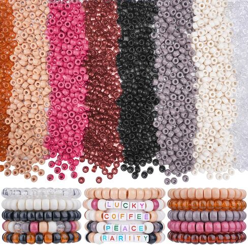 BestNow Bracelet Making Kit with Pony Beads, 48 Colors Kandi Beads 4000PCS, Letter Beads Jewelry Supplies for DIY Friendship Bracelets & Necklaces, Arts and Crafts Gift for Kids, Teens & Adults in Saudi Arabia