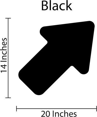 Jumbo Arrows 20" by 14" - Pack of 6 - Durable Vinyl Arrows Decal Stickers with Rounded Corners –Floors, Walls, Sensory Pathways and Most Smooth Surfaces |Use in Schools, Hospitals, and Public Spaces in Kuwait