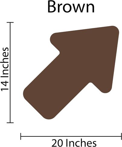 Jumbo Arrows 20" by 14" - Pack of 6 - Durable Vinyl Arrows Decal Stickers with Rounded Corners –Floors, Walls, Sensory Pathways and Most Smooth Surfaces |Use in Schools, Hospitals, and Public Spaces in Kuwait