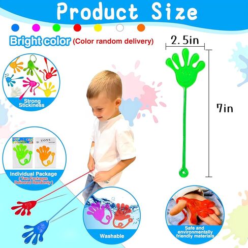 18Pack Glow In Dark Sticky Hands Toys Easter Egg Basket Fillers For Kids Easter Party Favors Classroom Exchange Gifts School Supplies Prizes Goodie Bag Stuffers Stretchy Bulk Toys in Saudi Arabia