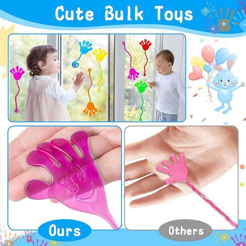 18Pack Glow In Dark Sticky Hands Toys Easter Egg Basket Fillers For Kids Easter Party Favors Classroom Exchange Gifts School Supplies Prizes Goodie Bag Stuffers Stretchy Bulk Toys in Saudi Arabia