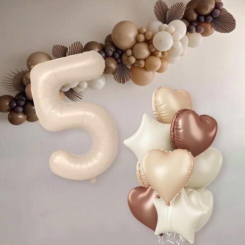 Big Number 2 Balloon Light Pink, Foil 2 Balloons with Pastel Baby Pink Helium 18 Inch Heart Star Balloon, 40'' Self Inflating Two Balloon Number for Girls 2nd Birthday Party Women Valentines Day Decor in Saudi Arabia
