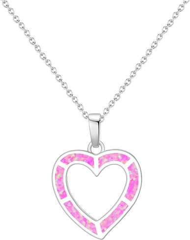 Heart Pendant Necklace for Women - Silver Fashion Jewelry in Saudi Arabia