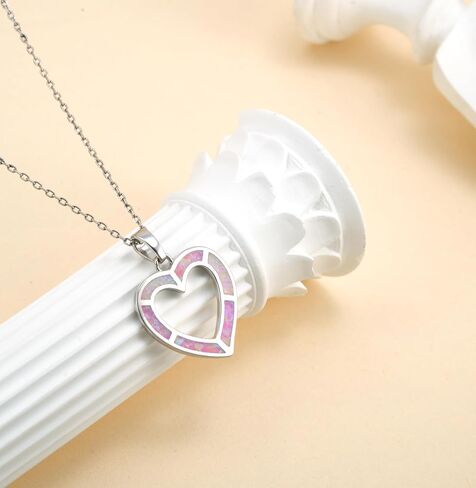 Heart Pendant Necklace for Women - Silver Fashion Jewelry in Saudi Arabia