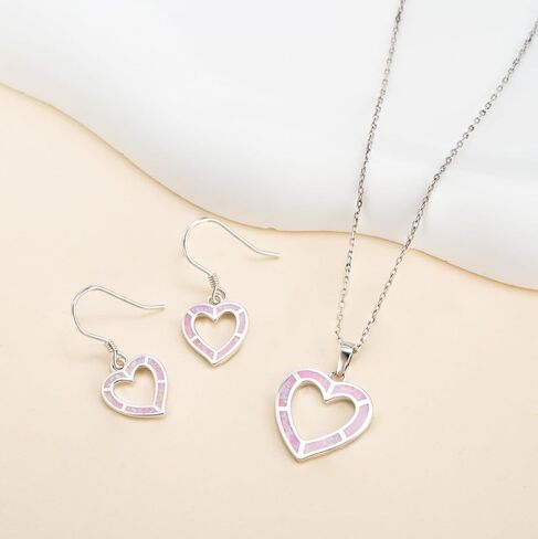 Heart Pendant Necklace for Women - Silver Fashion Jewelry in Saudi Arabia