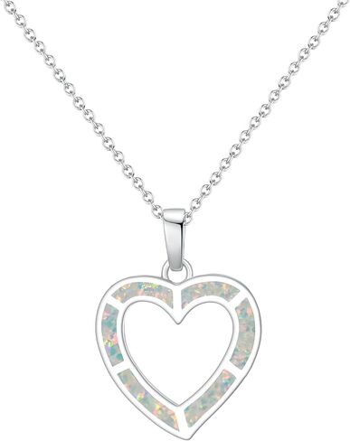 Heart Pendant Necklace for Women - Silver Fashion Jewelry in Saudi Arabia