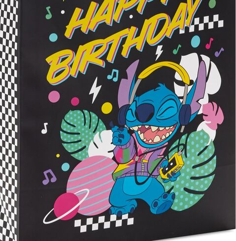 Hallmark Disney 13" Large Birthday Gift Bag with Tissue Paper (Lilo and Stitch) for Kids, Grandchildren, Friends in Saudi Arabia