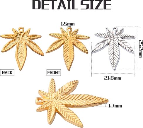 Aylifu Maple Leaves charms tibetan alloy marijuana leaf charm charm medical cannabis tree trea archan in Saudi Arabia