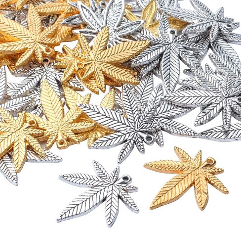 Aylifu Maple Leaves charms tibetan alloy marijuana leaf charm charm medical cannabis tree trea archan in Saudi Arabia