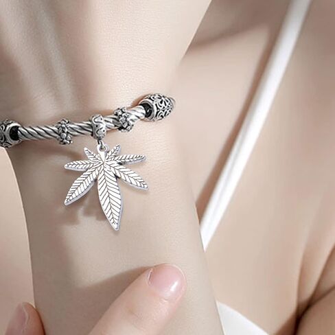 Aylifu Maple Leaves charms tibetan alloy marijuana leaf charm charm medical cannabis tree trea archan in Saudi Arabia