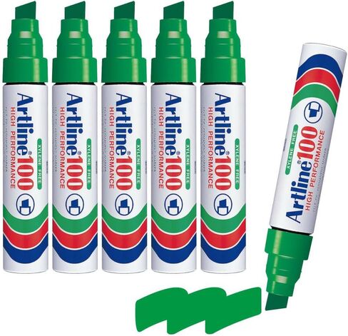 Artline Big Nib Magnum علامات دائمة مع نصيحة إزميل 7.5-12 ملم لحالات واضحة ومرئية وعلامات ، علامات دائمة للاستخدام الداخلي والخارجي - الأخضر in Kuwait