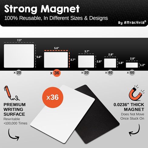 Dry Erase Magnetic Labels 3.7 x 2.8 in, Color Borders, Medium Dry Erase Magnets, 20-Pack, White Erasable Write-On All-Purpose Labels, for Office, Education, Home, Whiteboard in Saudi Arabia