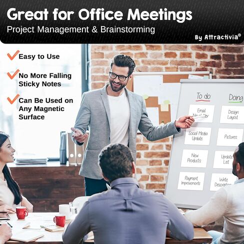 Dry Erase Magnetic Labels 3.7 x 2.8 in, Color Borders, Medium Dry Erase Magnets, 20-Pack, White Erasable Write-On All-Purpose Labels, for Office, Education, Home, Whiteboard in Saudi Arabia