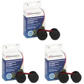 Dataproducts R3027 Compatible Ribbon - Compatible Universal Calculator Spool C Wind Black/Red Nylon Ribbon (OEM# 19-2076-891)