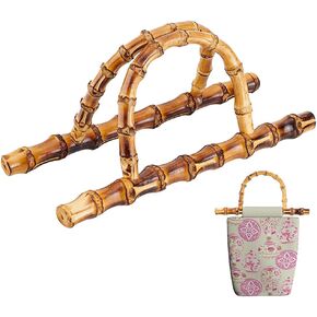 PH PandaHall 2pcs Purses Handle Bag Handles Replacement D Shape Handles Crocheted Knitted Bag Handle for Handmade Beach Bag Handbags Purse Handles Macrame Market Bags, Peru