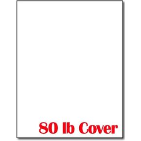 Heavyweight White Cardstock 8.5" x 11" - Thick Paper for Printing - Inkjet/Laser 80lb Cardstock (250 Sheets)