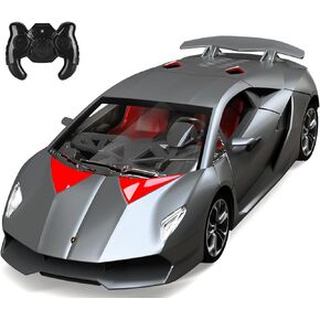 GUOKAI Remote Control Car, 1/24 Scale RC Sport Racing Toy Car, Compatible with Lamborghini Sesto Elemento Model Vehicle for Boys Girls