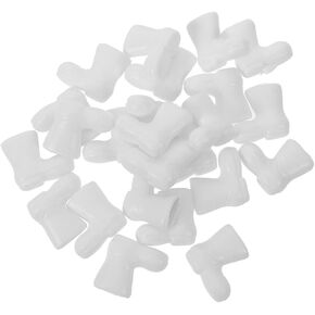 BESPORTBLE Mini Santa Claus Shoes 100 Pcs of Santa Boots, Mini Shoes Model for Crafts Christmas Dollhouse Table Centerpiec Decorations, White in Kuwait