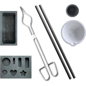 Graphite Torch Melting Casting Kit -7 Pieces, Used for New and Old Craftsmen to melt Various Metals Such as Copper, Gold, tin, etc., DIY Jewelry Projects