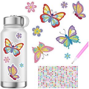 Anseal Mushroom Diamond Art for Kids Include Gemstone Stickers, Decorate Your Own Water Bottle Stickers for Water Bottles Birthday Gifts,Arts and Crafts for Kids Christmas Gift