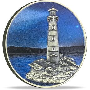 Serenity Lighthouse Sobriety Chip - Inspirational AA Recovery Medallion for Men & Women Overcoming Addiction
