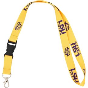 Desert Cactus Louisiana State University Lanyard LSU Tigers Geaux Car Keys ID Badge Holder Keychain Detachable Breakaway Snap Buckle (Yellow)
