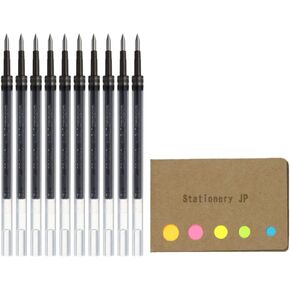UMR-83E Refills for Signo 307 Gel Ink Ballpoint Pen, 0.38mm, Black Ink, 10-Pack, Sticky Notes Value Set