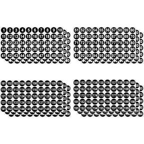 12Sheets(3 Sets) Number Stickers 1-200,Diameter 1Inch Small Number Stickers,1 to 200 Consecutive Number Stickers,Self-Adhesive Number Stickers for Storage,Organizing,Boxes Toolbox,Locker