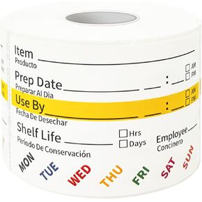 Removable Labels, 2’’x 3’’ Blank Removable Freezer Labels, Water/Oil Resistant Food Storage Labels for Home and Restaurant Use, Easy Clean Leaves no Residue, 250-Pack