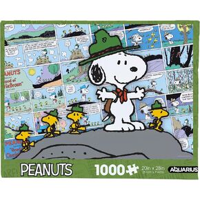 AQUARIUS Peanuts Snoopy Beagle Scouts - Comic 1000 Piece Jigsaw Puzzle(1000 Piece Jigsaw Puzzle) - Glare Free - Precision Fit - Officially Licensed Peanuts Merchandise & Collectibles - 20x28 Inches