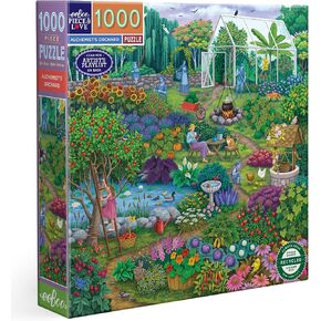 eeBoo Piece & Love: Alchemist's Orchard - 1000 Piece Puzzle - Adult Square Jigsaw, 23x23, Includes Image Reference Insert, Glossy Pieces