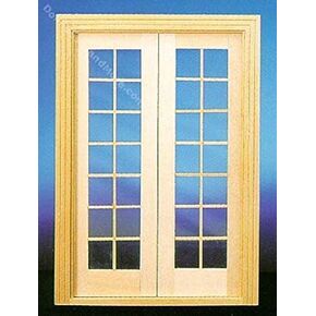 Handley House Dollhouse Miniature Double French Doors for Interior or Exterior