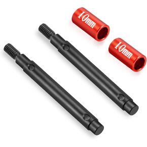 QUE-T 2pcs Portal Stub Axle Steel 1144 Drive Shaft for 1:18 Redcat Ascent18 Rock Crawler (Extended 5mm)