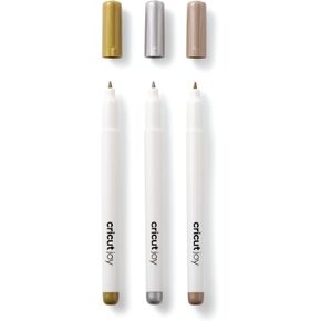 Cricut Joy Permanent Metallic Markers 1.0 mm, Gold/Silver/Copper (3 ct), Multicolor