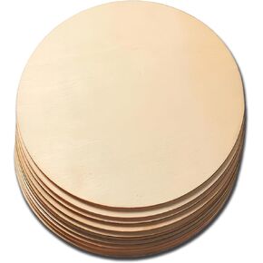 50 PCS دائرة خشبية غير مكتملة 2 بوصة القرص الخشبي 0.1 '' سماكة جولة شرائح خشبية الخشب الفراغ