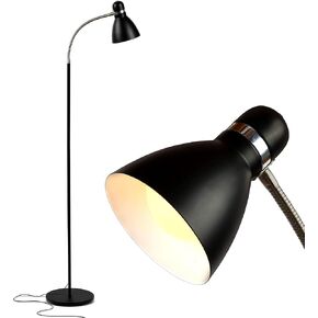 مصباح أرضي Brightech Avery ، مصباح دافئ قابلاً للذات مع قاعدة متينة ، مصباح أرضي لقراءة غرفة نوم الكرسي ، مصباح LED الحديث لغرف المعيشة ، مصباح طويل للمكاتب ، ديكور غرفة المعيشة الرائعة - النحاس in Kuwait