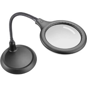 Magnifying Glass Lamp,5X Magnifier LED Light and Flexible Neck,Magnifying Lamp USB Powered,Perfect for Reading,Hobbies,Task Crafts or Workbench