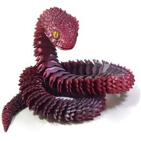 3D Printed Snake 3D Printed Animals 3D Printed Stuff Fidget Snake Set Multi Joint Movable Hand Model Home Office Desk Decor (Sky Blue, 23inches)