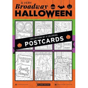 Coloring Broadway - A Very Broadway Christmas Coloring Pages (Set of 4), Broadway Musical Merchandise, Printed on Matte Card Stock (8 1/2" x 11"), Ideal Gift for a Broadway Theater Lover