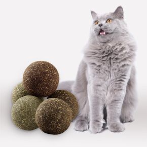 Natural Catnip Toys for Indoor Cats Cat Nip Balls Stick on Wall, 3Pcs, 1 Catnip, 1 Silvervine, and 1 Gall Fruit Ball
