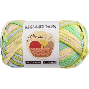 غزل قوس قزح المبتدئين للكروشيه 50g (54yd) - غزل متنوع مع خيوط مزيج القطن سهلة رؤيتها - مبتدئين في الغزل السهل للكروشيه Amigurumi (A3)