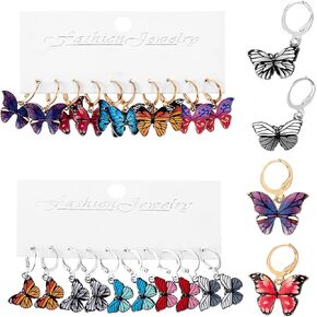 Stitch Markers for Crocheting, 20Pcs Crochet Stitch Marker Cute Butterfly Enamel Alloy Charms Removable Locking Stitch Markers for Knitting Weaving Sewing Accessories Jewelry Making DIY Craft