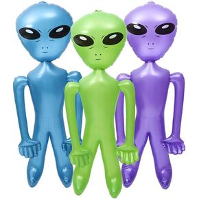 شركة Dreidel Jumbo Alien تضخم ، جائزة لعبة Jumbo ، زينة الحفلات ، قطع واحدة لكل طلب ، ألوان متنوعة ، تقريبا. 72 "طويل القامة