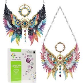 Scettar DIY Hanging Diamond Craft Pendant Painting Kit, Cat Diamond Art Cloisonne Kit, Special Shaped Diamond Acrylic Ornament Window Suncatcher, 9.84x9.44inch, 2 Pieces