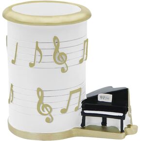Winterworm Resin Music Notes Pencil Pen Container, Piano Pencil Cup Musical Melody Theme Pen Holder, Desk Organizer for Home Office Desk Decoration, Kid Student Gift